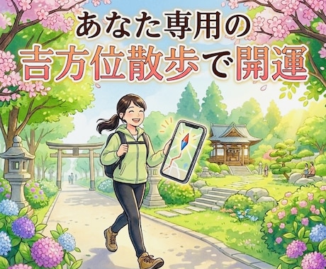 あなた専用 吉方位散歩プラン教えます 1〜2か月分の開運ルート作成します イメージ1