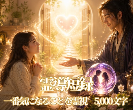 霊導短録｜一番気になることを霊視します まず試してほしい。5,000字の霊視鑑定 イメージ1