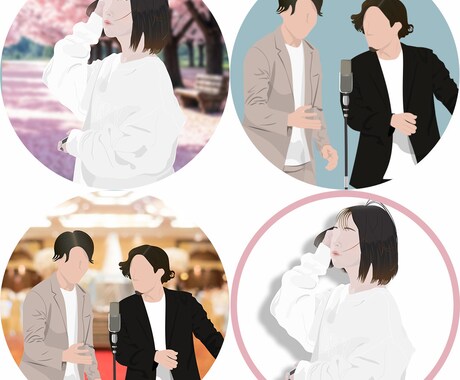 5件限定プラン☆シンプルでお洒落な似顔絵を描きます SNSアイコンやプレゼントなどにピッタリです！ イメージ2