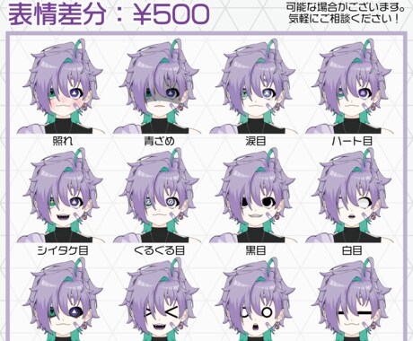 Vtuberモデル一括制作いたします キャラクターデザインからモデリングまで！ イメージ2