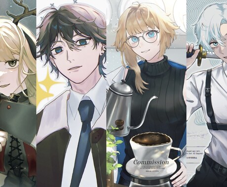 一枚絵などイラスト全般作成いたします 配信用サムネイル、同人誌表紙、アイコンなど イメージ1