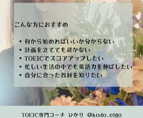 TOEIC920点で外資系転職した学習法を教えます TOEICスコアと仕事で使える英語力を上げる英語学習相談会 イメージ2