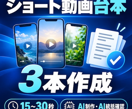 ショート動画の台本を3本制作します イメージ1