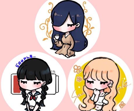 オシャレでシンプルなアイコン描きます ☆早くお届け！最短1日！☆修正無料！☆ イメージ2
