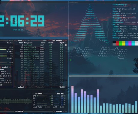 Linuxデスクトップ環境の作り方教えます 自分のLinuxをハッカーの画面みたいにしたい人！ イメージ1