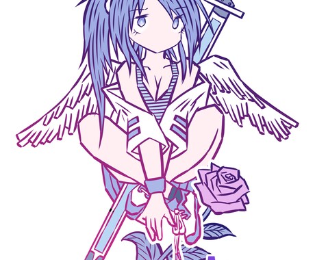 人物イラストを描きます サンプル画像のようなイラストを得意とします。 イメージ2