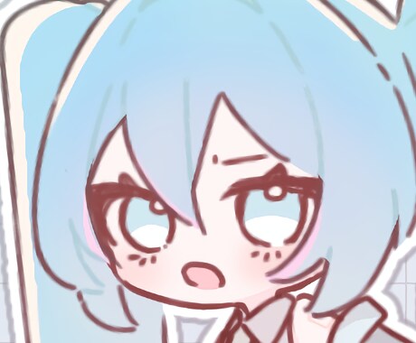 お顔ドアップのイラスト描きます お顔ドアップ(バストより上くらい)のイラストを描きます！ イメージ2