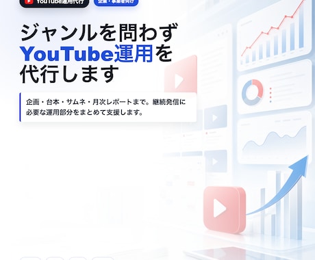 企業・事業者向けYouTube運用を代行します 企画・台本・サムネ・YouTube運用を一気通貫で支援 イメージ1