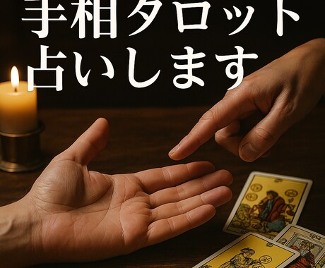 手相×タロットで仕事の今後の方向性を読み解きます 手相で現状を、タロットで流れを。全体像を丁寧に鑑定します。 イメージ2