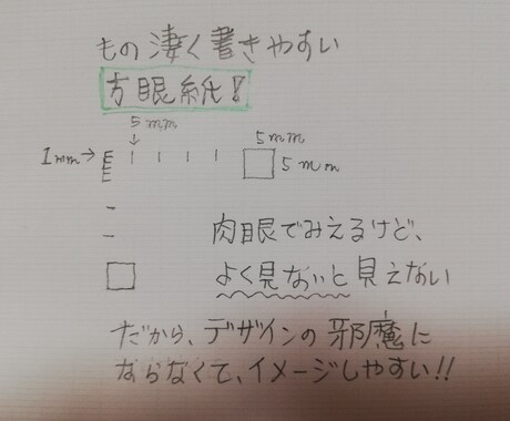 凄い描きやすい1mm方眼紙のデータ差し上げます デザインの邪魔をしない方眼紙、縦１ｍｍ横縦５mm、売ってない イメージ1