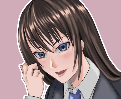 期間限定価格！NS等で使用するアイコンを作成します 比較的大人っぽい絵柄のアニメアイコンが手に入ります イメージ1