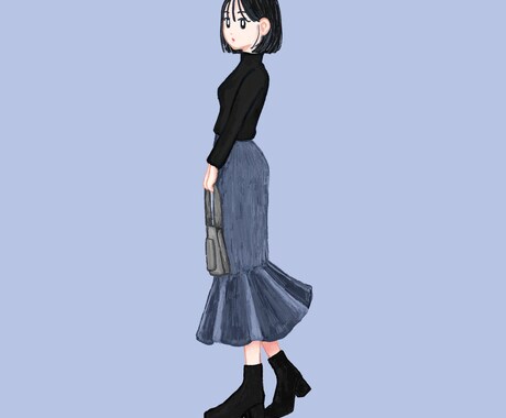 可愛い全身ファッションイラスト描きます 商用利用ok！広告、ブログ、投稿などの挿絵にどうぞ！ イメージ2