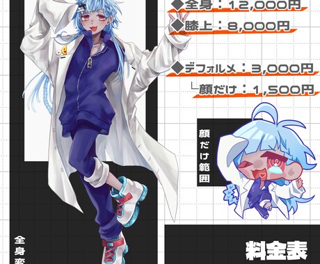 創作キャラクターの立ち絵承ります TRPG、動画、ゲームなどにご利用いただけます！ イメージ2