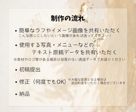 低価格でメニュー表の作成承ります 美容院・ネイルサロン・飲食店等／なんでもご相談ください⑅˚˖ イメージ2