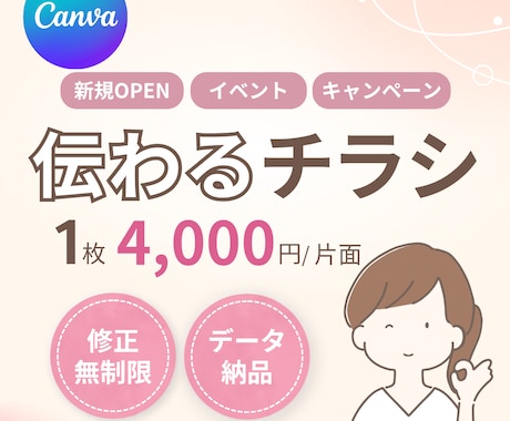 チラシ作成します 伝わる、目に留まるデザインお作りします イメージ1