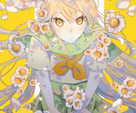 歌ってみたMVイラストや一枚絵、立ち絵を描きます 繊細かつ魅力的な表情が得意です！ イメージ2