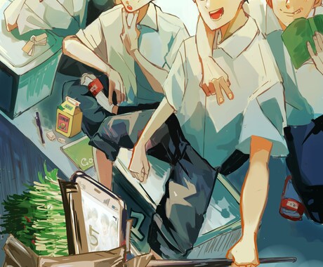 厚塗りで一枚絵描きます 重厚感のある一枚を！！！キラキラ得意です！ イメージ1