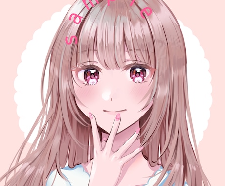 ツヤキラリッチな塗りで映えるアイコンお描きします SNSで映える！ツヤキラ！かわいい女の子おまかせください！ イメージ1