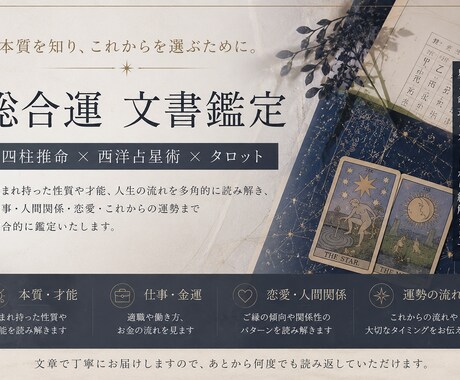 四柱推命orホロスコープの鑑定書を送ります 鑑定歴15年の占師です。複合鑑定もしています。 イメージ1