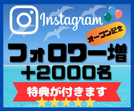 １５００円でインスタフォロワー２０００人増やします オープン記念！！販売数30人まで＋５０％増量中 イメージ1
