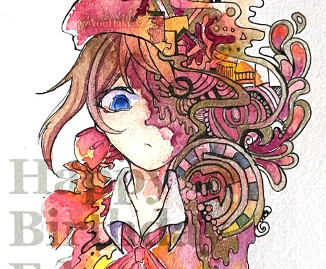 ゼンタングル風イラスト制作します 見てて飽きない細かめアートイラスト イメージ2