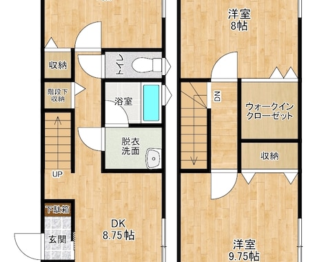 間取り図作成承ります マイソクやネット掲載用の間取り図作成します。 イメージ1