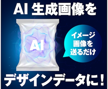 AI生成画像をパッケージデザインデータに致します イメージいただいたAI生成画像を印刷用データに落とし込みます イメージ1