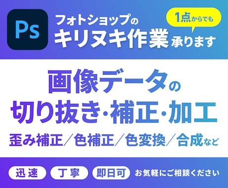 画像の切り抜き・補正・合成加工承ります 歪みや色かぶり、ぶれなども可能な限り補正します イメージ1