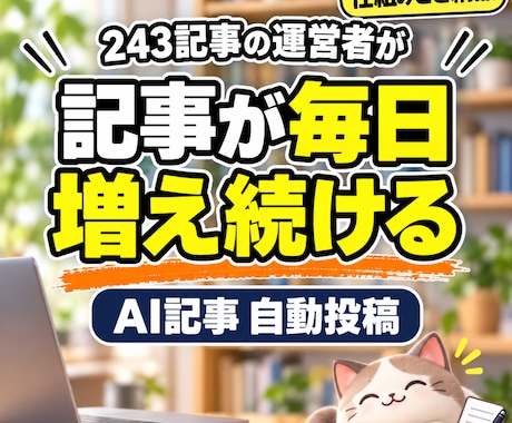 243記事運営者がAI記事自動投稿を構築します イメージ1