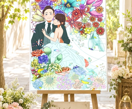 オリジナルウェルカムボード描きます “好き”を詰め込んだお気に入りのウェルカムボード、作ります！ イメージ2