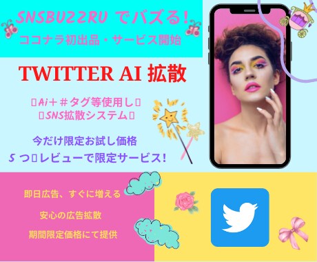 Twitterフォロワーを増やします +１００人★減少なし★ツイッタ宣伝拡散☆お試し価格５月末まで イメージ1