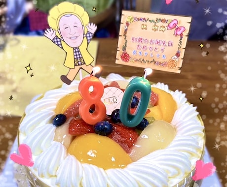 毎月のお誕生日会を特別な時間に変身させます 会社やお友達とのお祝い用に似顔絵をトッピングしませんか？ イメージ1