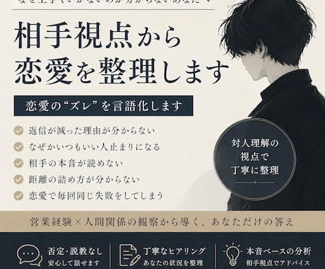 男心が分からない人向け/解説します 恋愛苦手な方で納得できるまで話したい方必見！ イメージ1
