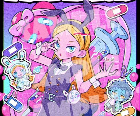 創作キャラやvtuberさんのイラスト描きます あなたのオリジナルキャラ描かせてください イメージ2