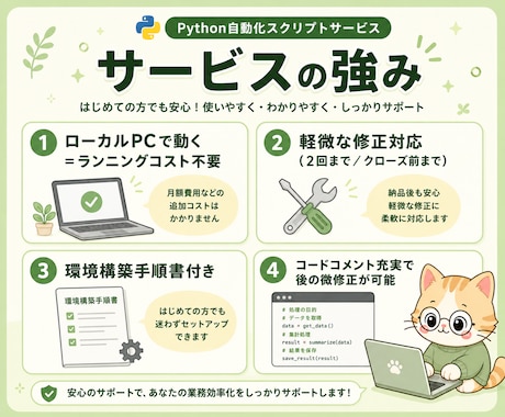 Pythonで自動化スクリプトを作成します 5,000円〜/CSV・JSON処理/公開API連携対応 イメージ2
