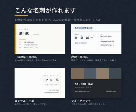 両面名刺をデザインし印刷100枚を直送します デザイン・印刷・送料込み4,000円｜相場の半額 イメージ2
