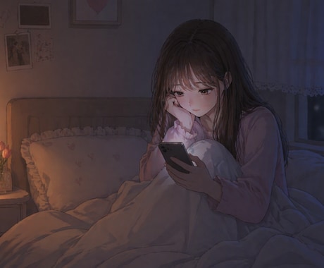 恋愛の不安、全部受け止めます 恋人から返信がない夜の不安、そっと受け止めます イメージ1