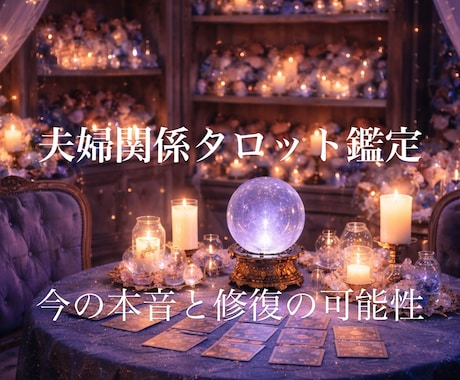 夫婦・パートナー関係のお悩みを丁寧に読み解きます 言えない本音、夫婦の未来の流れを静かに読み解きます イメージ1