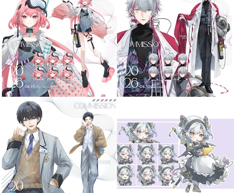 プロがイラスト・立絵・Live2Dモデル制作します 企業所属のプロがイラスト・キャラデザ全般お描きします。 イメージ2