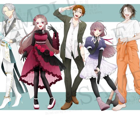 期間限定値引き価格で立ち絵作成いたします TRPG、動画用、活動用お気軽にご相談ください イメージ2