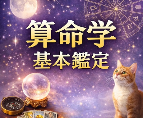 算命学であなたの宿命を鑑定します 算命学による基本鑑定です。3～6枚の鑑定書をお届けします。 イメージ1