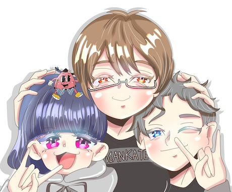 素顔NG大歓迎あなたの理想の自分をポップに描きます あなただけのイラストを書きます！アイコンなどに使用ok イメージ1