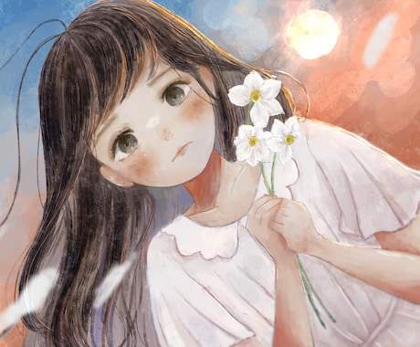 女の子のイラスト描きます ふんわりした色合い・雰囲気にこだわって仕上げます！ イメージ2