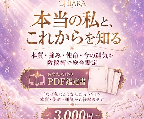 数秘術であなたの本質・強み・これからを読み解きます 「なぜ私はこうなんだろう？」を本質・使命・運気から紐解きます イメージ1