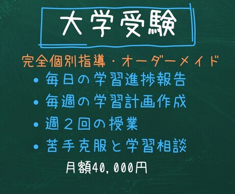 元京大院生のプロ講師が高校生を1ヶ月間教えます 理系6教科8科目全てを教え定期試験・受験対策を行います イメージ1