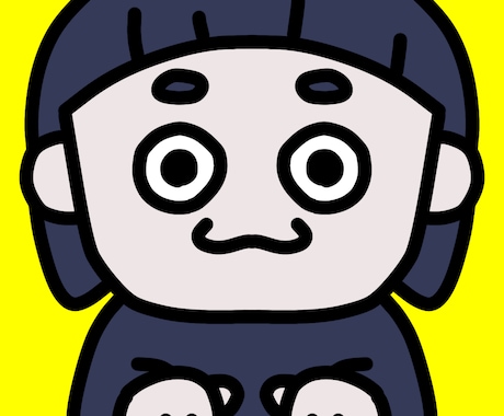 人とは違うアイコンにしたい方にオススメします インパクトのある可愛いポップなイラストです！ イメージ2
