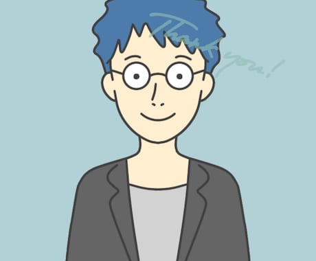 あなたにゆる〜く似せたアイコンお描きします 商用可！即日〜スピード納品！シンプルでゆるい絵柄好きの方に！ イメージ2