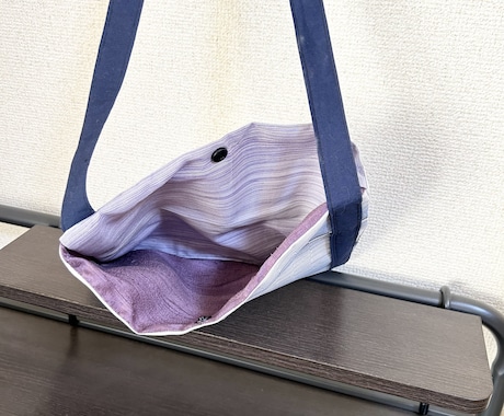 着物を使用してます ウィップバッグ持ち手を好きな長さで結ぶ イメージ2