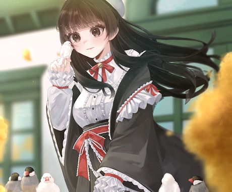 商用可◎目が魅力的なかわいいイラストを描きます 表情や装飾など大切に描き込みます！AI不使用です！ イメージ2