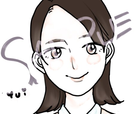 シンプルな似顔絵風のイラストお描きします 写真が無くても特徴だけで対応可! イメージ2